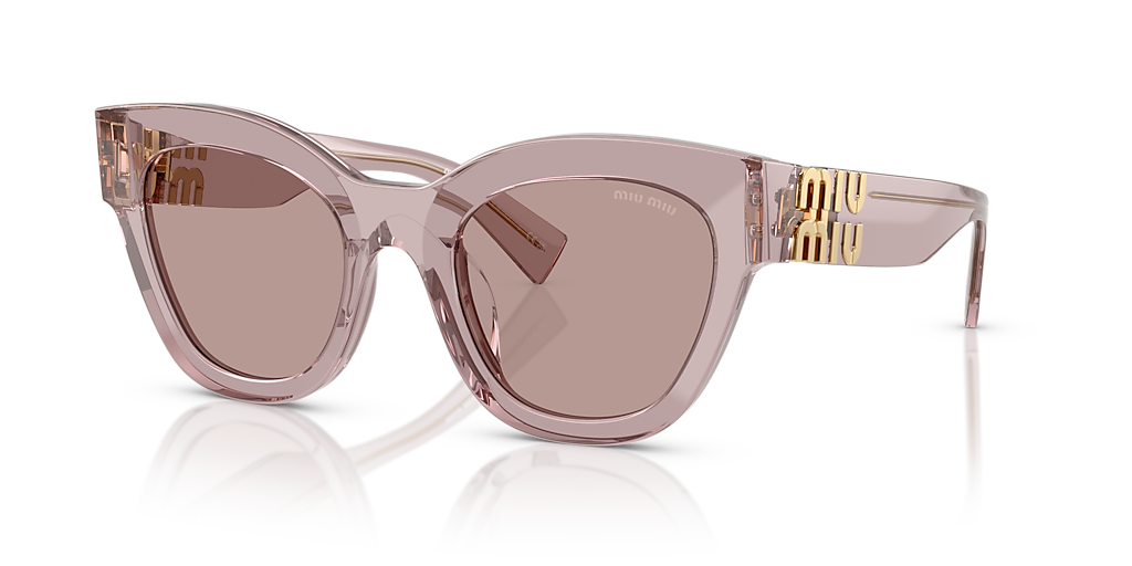 【Miu Miu】0MU 01YS サングラス（Mauve Transparent） Miu Miu MU 01XV - 12W1O1 Mauve Transparent | Eyeglasses Woman
