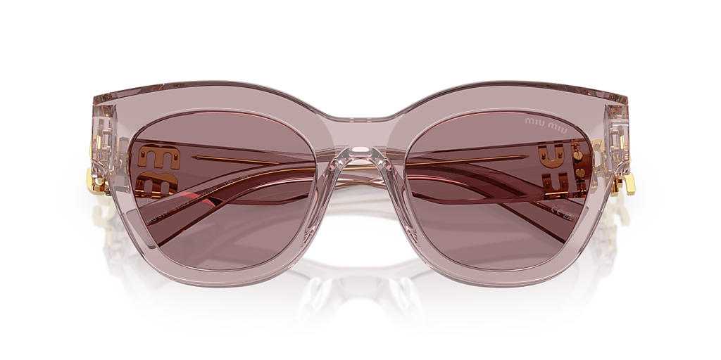 【Miu Miu】0MU 01YS サングラス(Mauve Transparent) Miu Miu MU 01YS L (51 - 22) with Violet lenses and Violet
