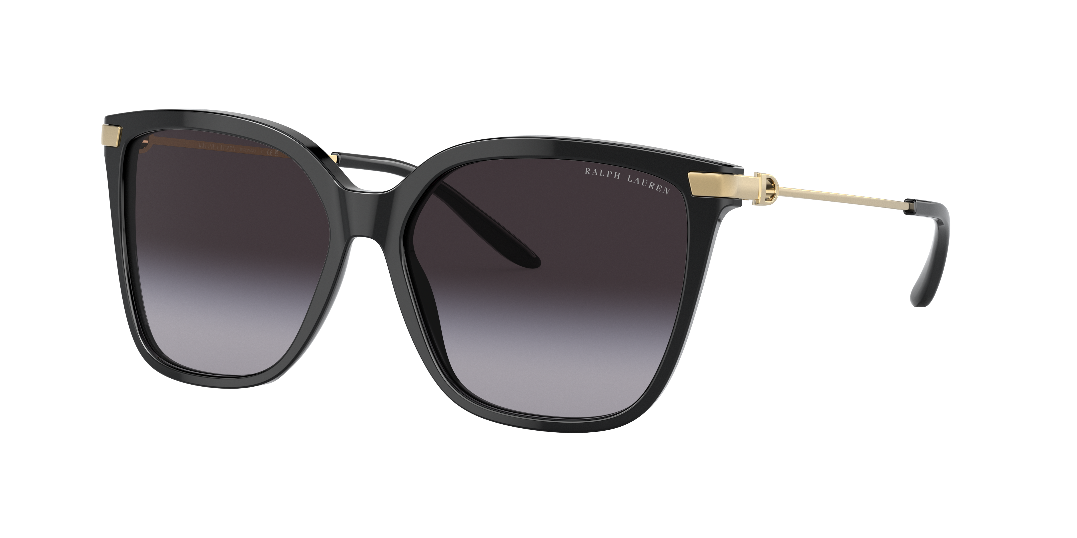Ralph Lauren Woman Sunglass The Jacquie -  Frame color: Shiny Black, Lens color: Gradient Grey