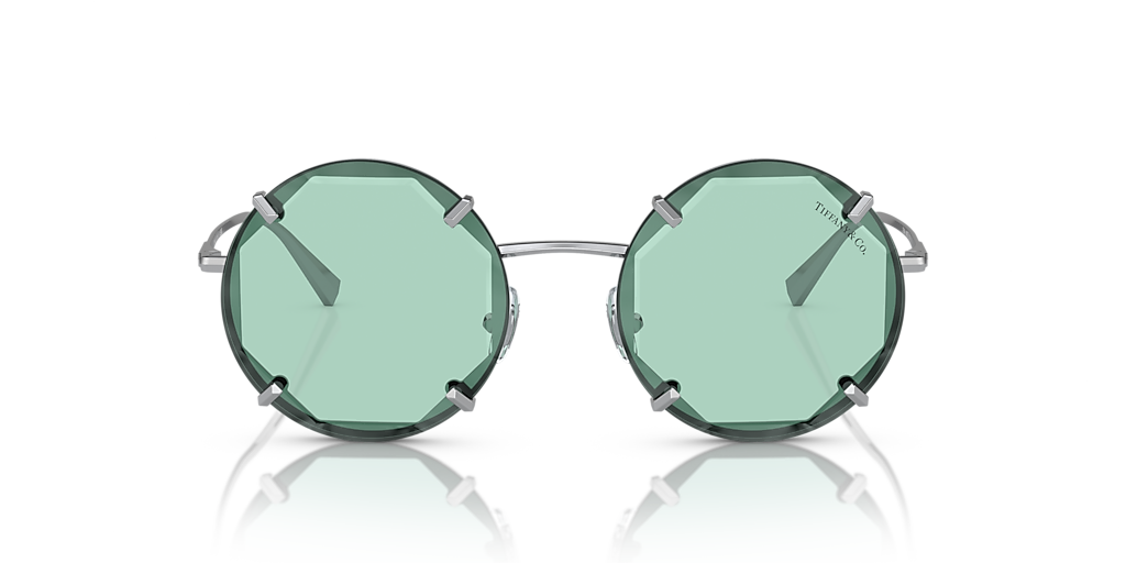 TIFFANY & CO. TF3091 Silver - Woman Luxury Sunglasses, Light Azure Lens