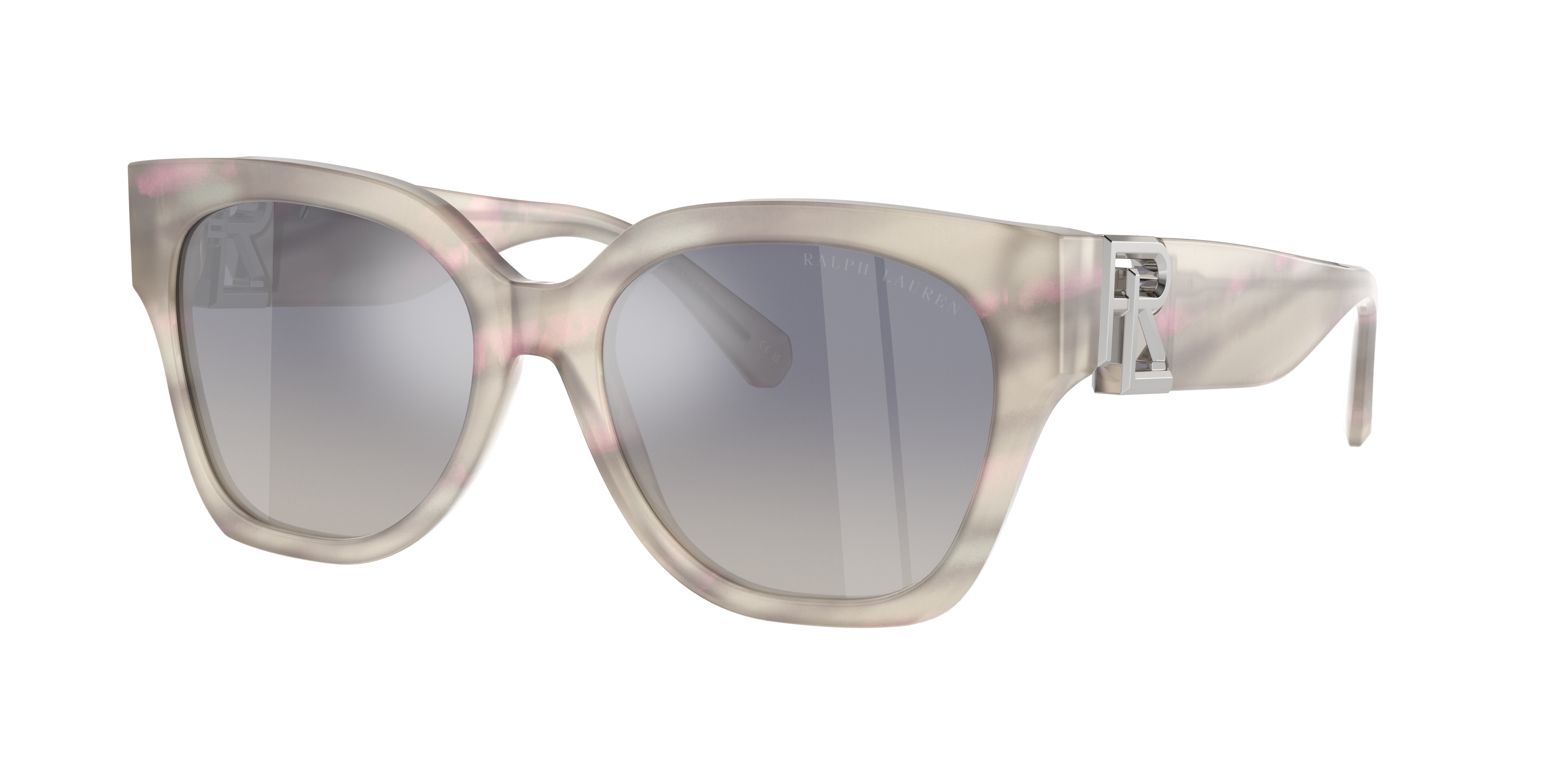 Ralph Lauren Woman Sunglass RL8221 The Overszed Ricky -  Frame color: Oystershell Lilac/Grey, Lens color: Blue Gradient