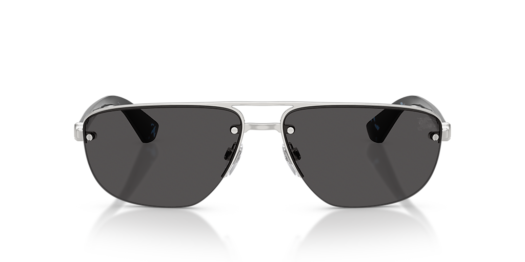 BURBERRY BE3164 Matte Grey - Men Luxury Sunglasses, Light Grey Mirror Silver Lens