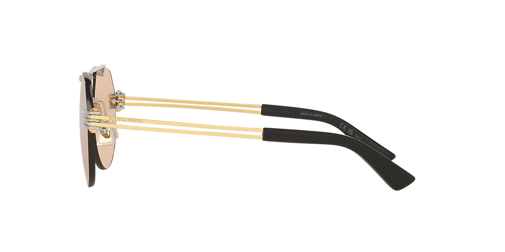 BOTTEGA VENETA BV1342S Silver - Unisex Sunglasses, Brown Lens