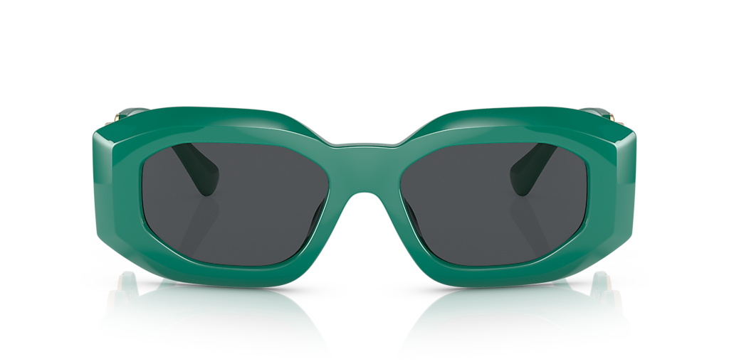 VERSACE 長方形フレムサンクラス ROCKICONSVE4425U 544087 Versace VE4425U XL (53 - 18) with Grey lenses and Green