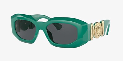 Versace VE4425U 53 Dark Grey & Green Sunglasses | Sunglass Hut USA