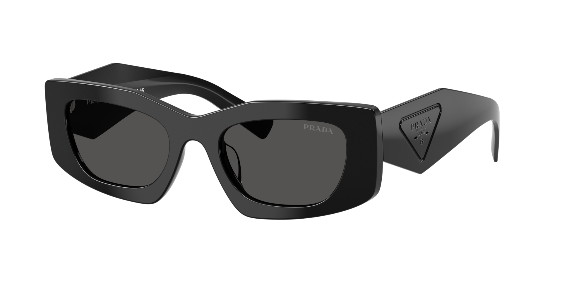 Prada Woman Sunglass PR D03SD -  Frame color: Black, Lens color: Dark Grey