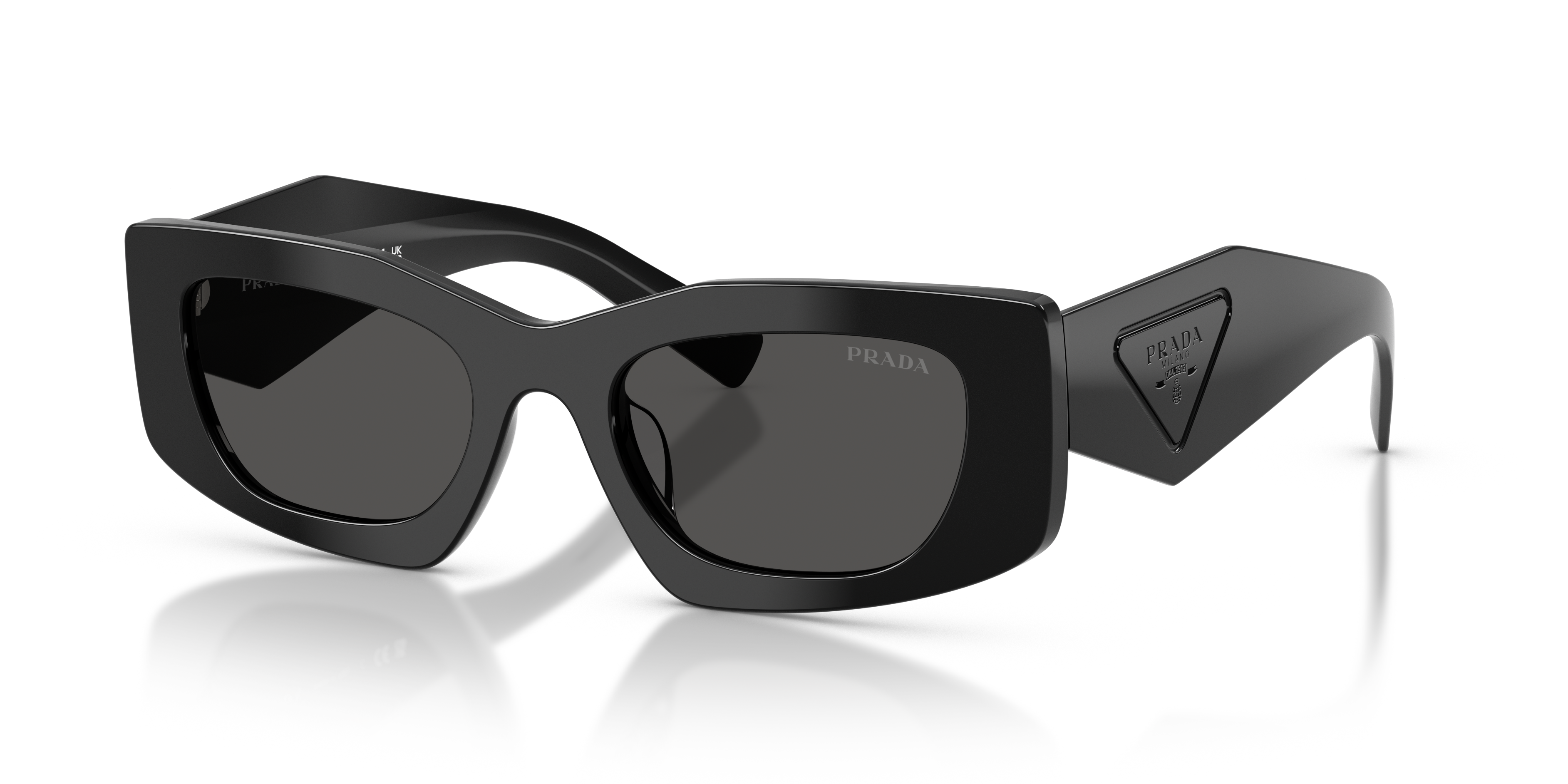 Prada PR D03SD L (51 - 20) with Grey lenses and Black frame