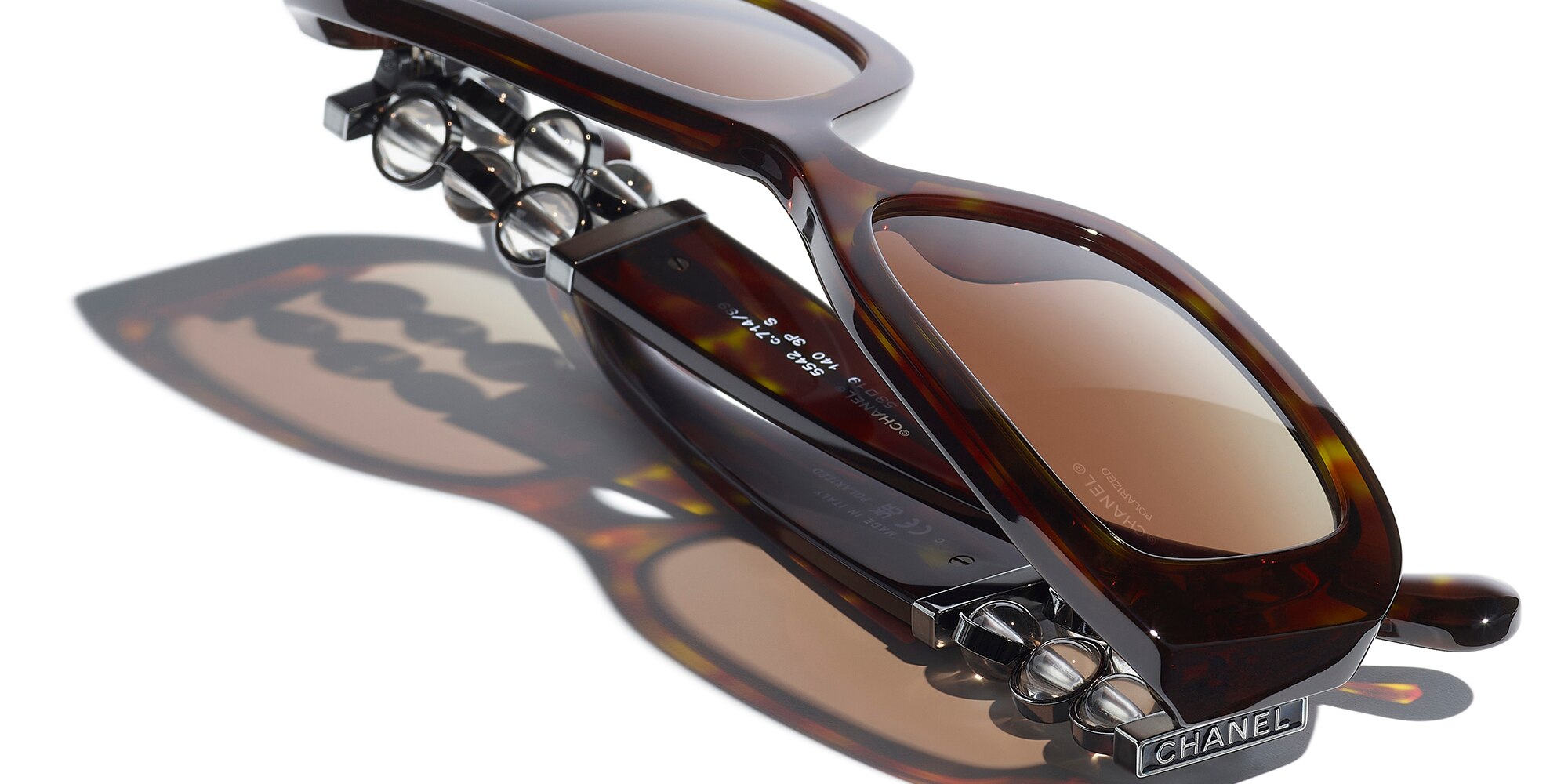 Chanel Rectangle Sunglasses CH5542 M (53 - 19) with Brown lenses