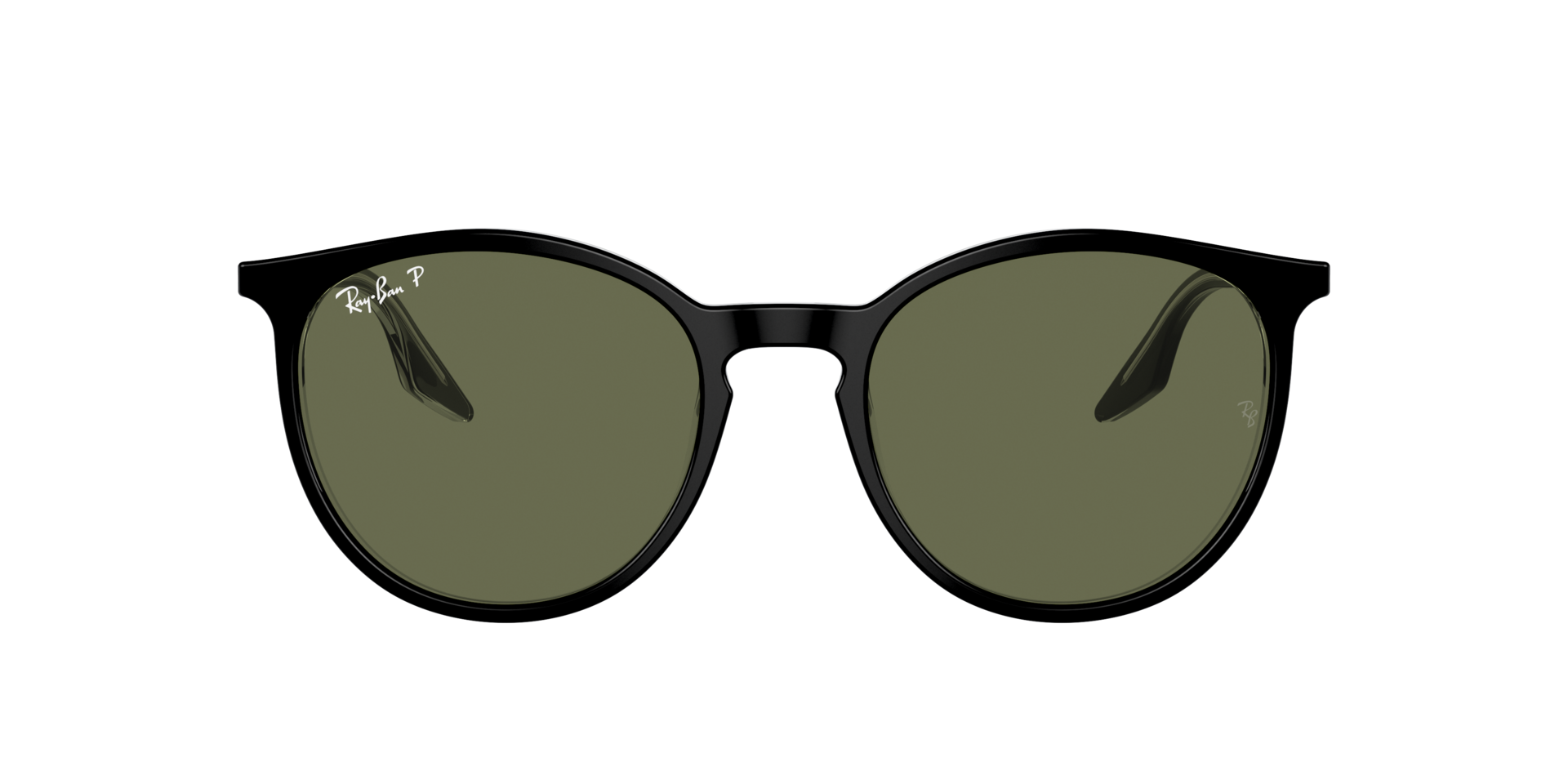 Ray-Ban RB2204 L (54 - 20) with Green lenses and Black frame 