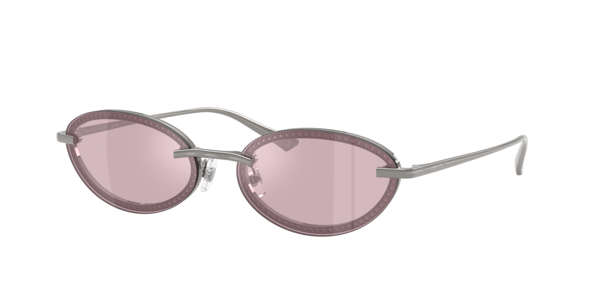 Jimmy Choo Woman Sunglass JC4020B -  Frame color: Gunmetal, Lens color: Violet Mirror Flash Silver