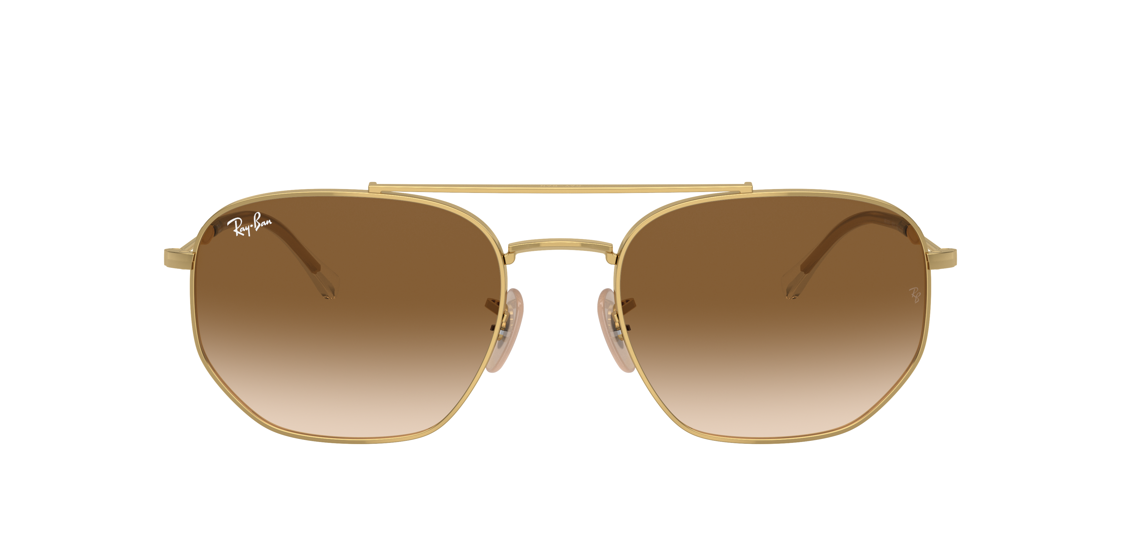 Ray-Ban スクエアサングラス 透明黄褐色 Ray-Ban スクエアサングラス 透明黄褐色