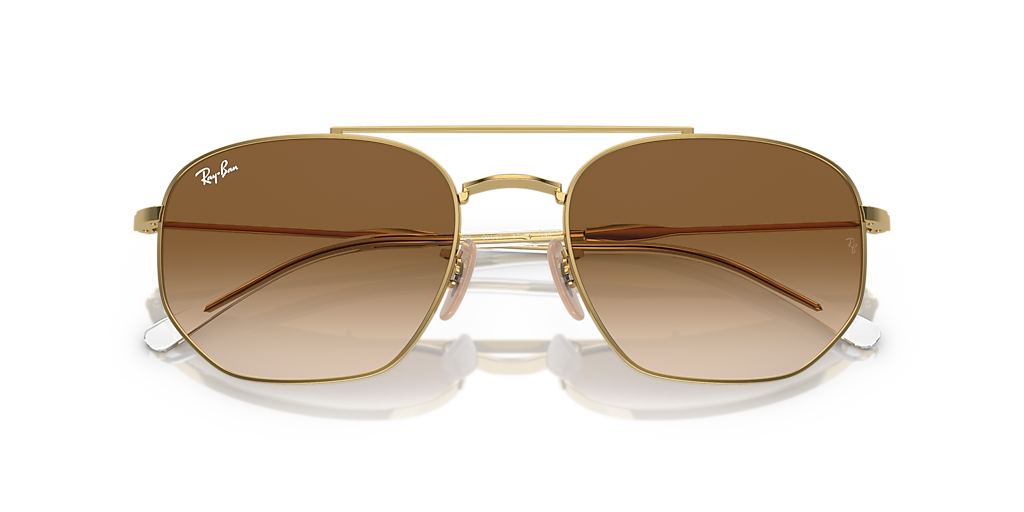RAY-BAN RB3707 Gold - Unisex Sunglasses, Brown Lens