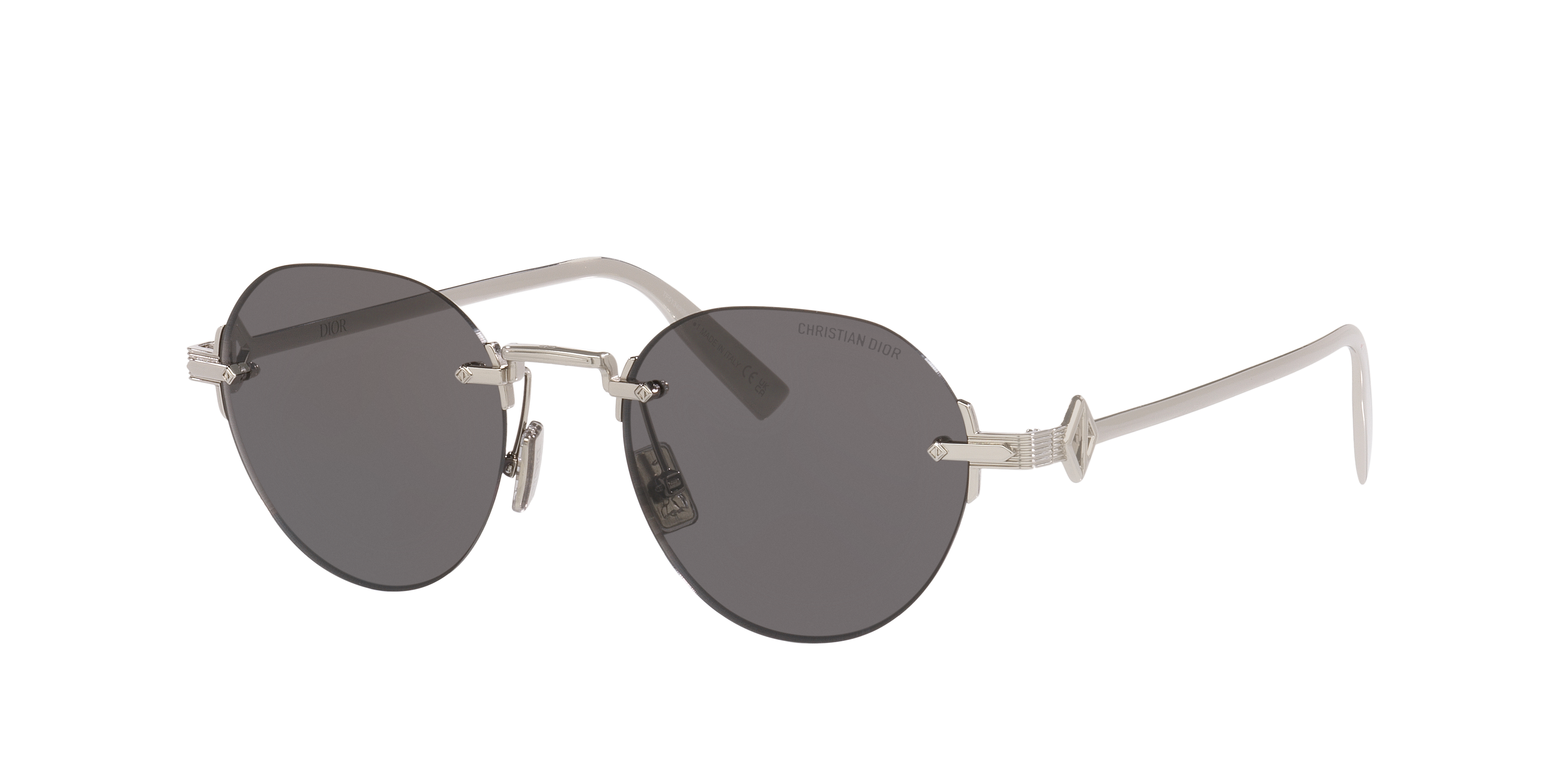 DIOR CD Diamond R5U XXS (50 - 19) with Grey lenses and Silver
