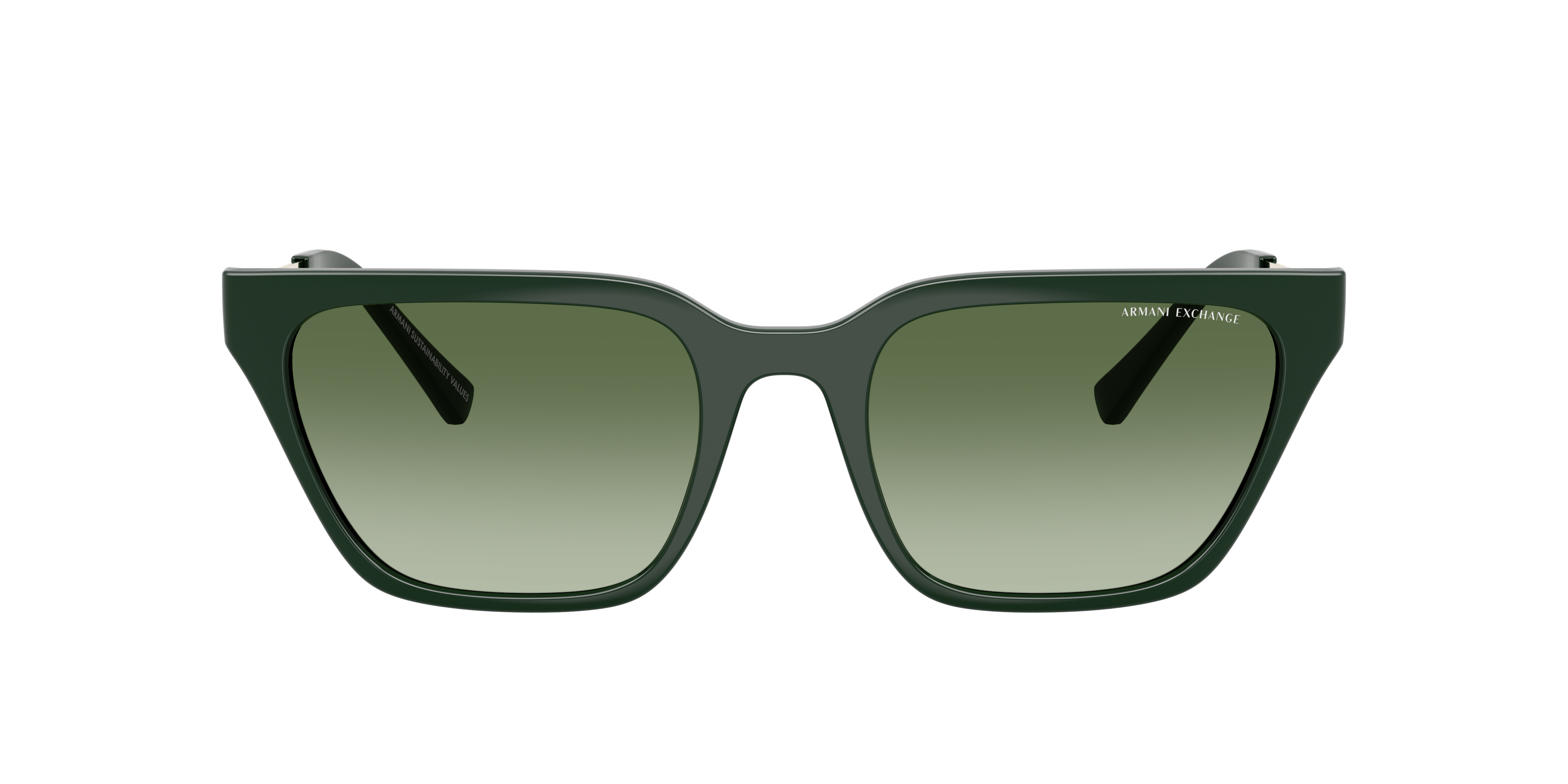 Armani Exchange Woman Sunglass Ax4158s In Gradient Green