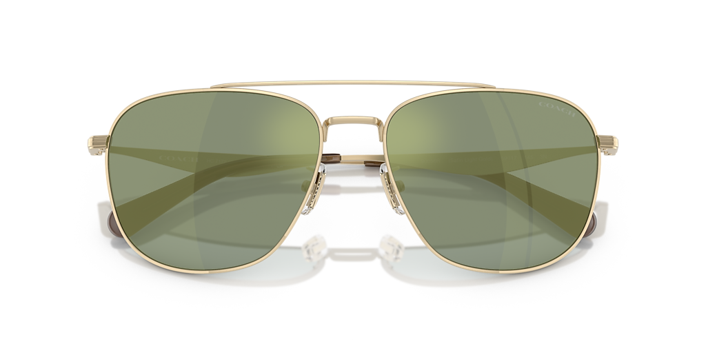 NWT coach metal frame sunglasses HC 7114 light gold with hard case RX 000958_f_2.jpg main image 4