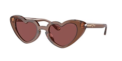 Coach HC8394U CR613 51 Wine & Transparent Brown Sunglasses 