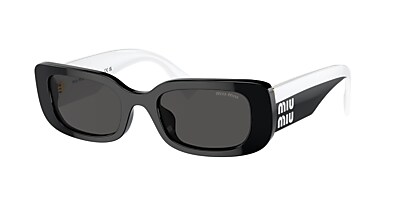 Miu Miu MU 08YS 51 Dark Grey & Black Sunglasses | Sunglass Hut 