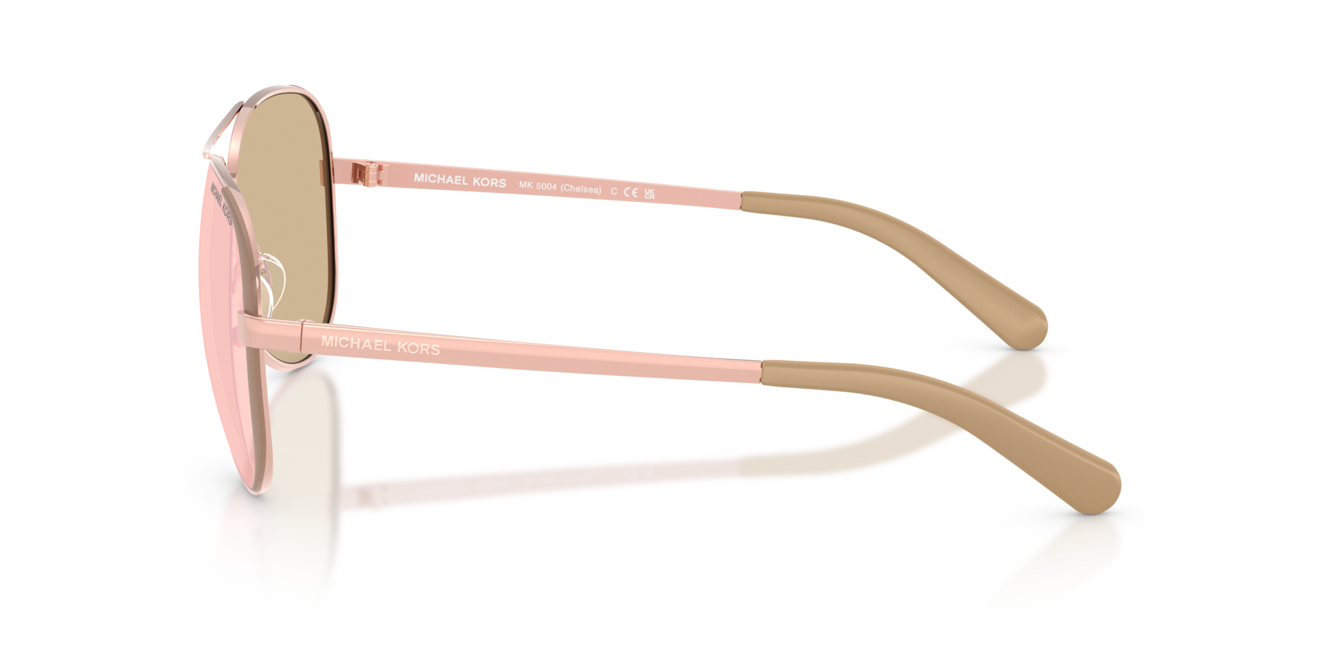 Michael Kors MK Chelsea Aviator 5004 Rose Gold Sunglasses MK5004 CHELSEA Sunglasses - Michael Kors Authorized Retailer  main image 3