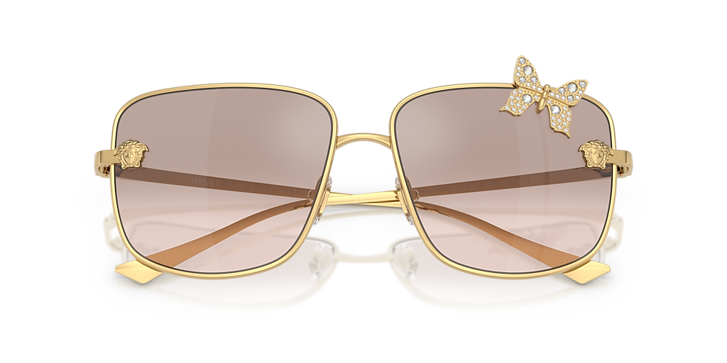 Versace VE2282 XL (59 - 15) with Brown lenses and Gold frame