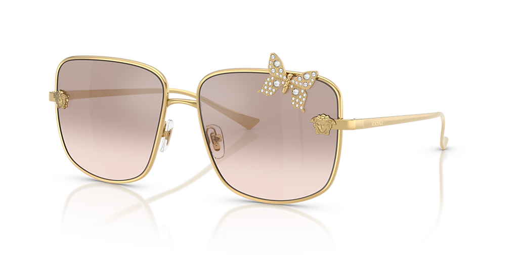 Versace VE2282 XL (59 - 15) with Brown lenses and Gold frame
