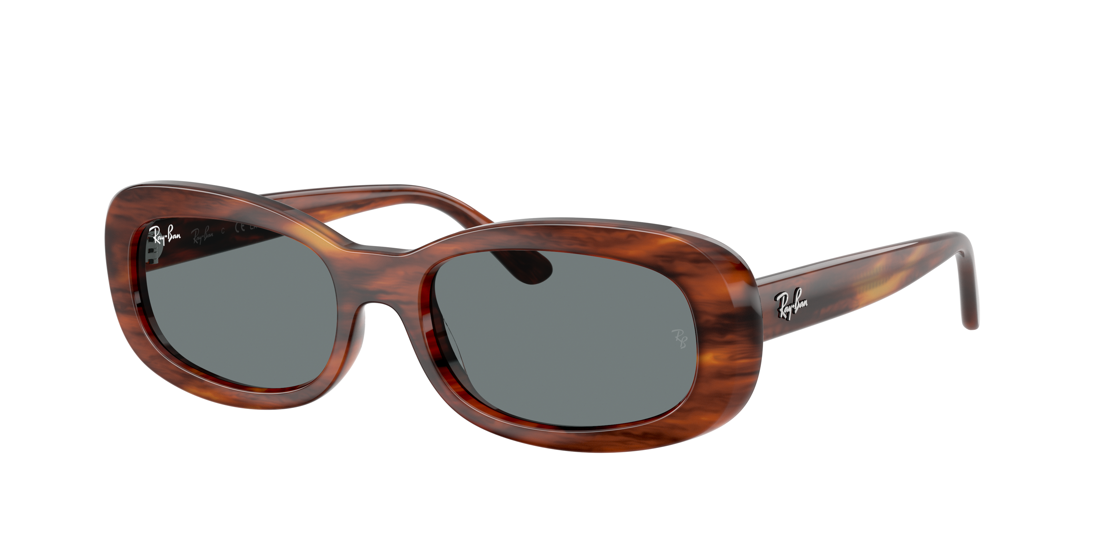 Ray-Ban Woman Sunglass RB2221 -  Frame color: Striped Havana, Lens color: Blue