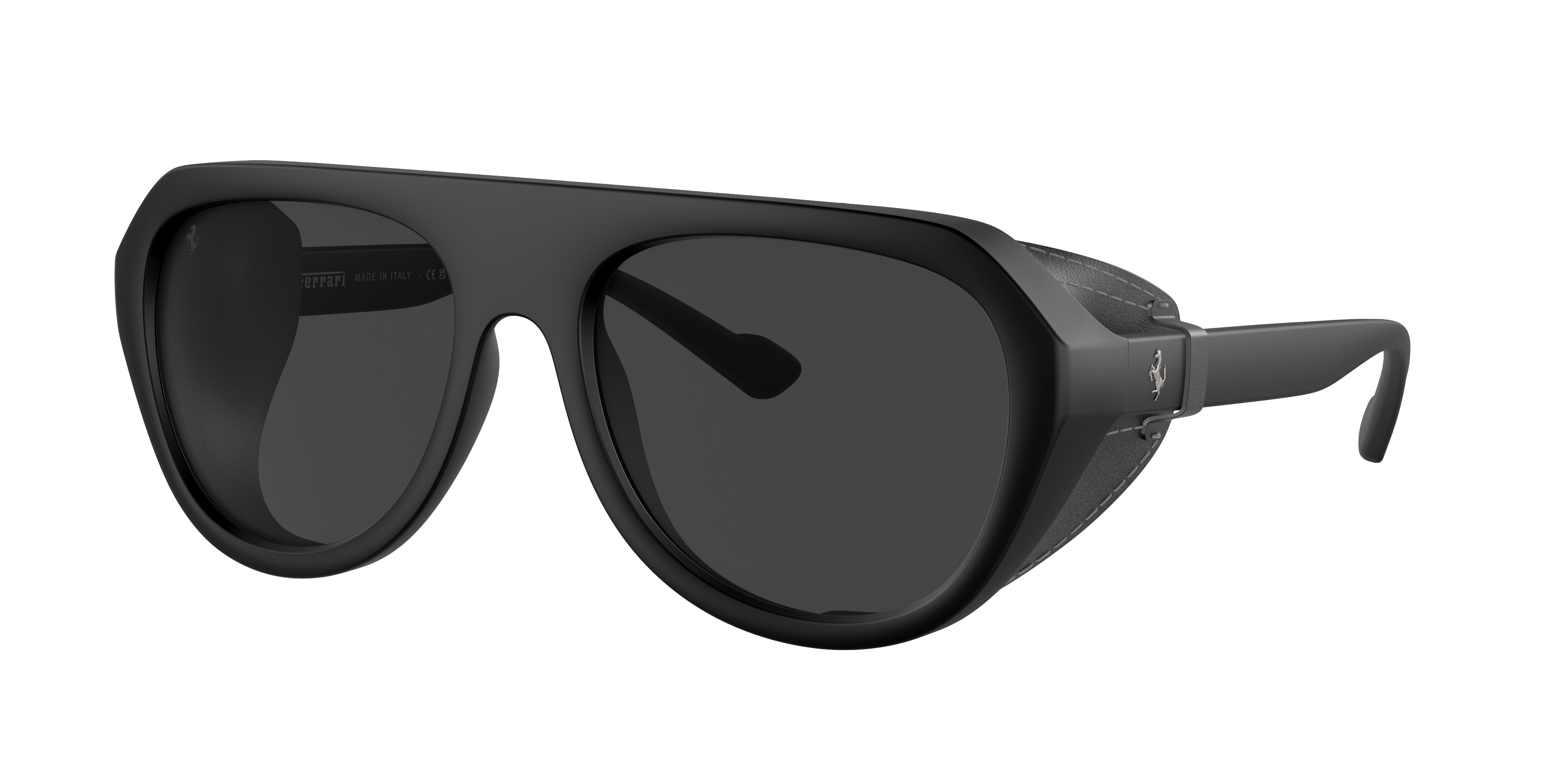 Ferrari Unisex Sunglass FH2002QU -  Frame color: Matte Black, Lens color: Grey Polarized