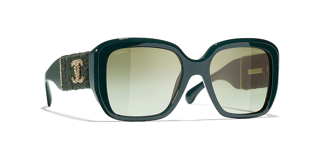 Chanel Square Sunglasses CH5512 M (55 - 19) with Green