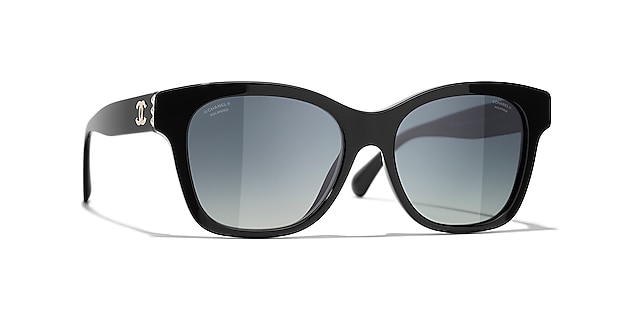 Chanel Square Sunglasses CH5482H 54 Grau & Schwarz & Gold 