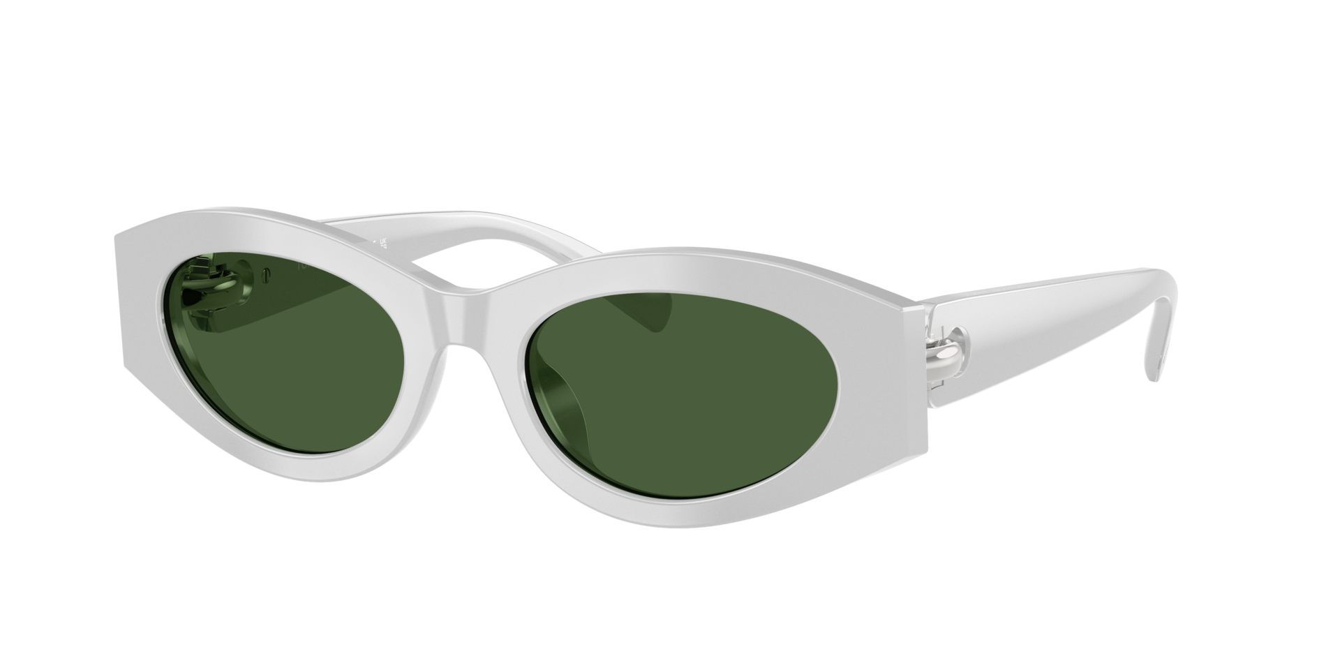 Tory Burch Woman Sunglass TY7222U -  Frame color: Metallic Silver, Lens color: Dark Green