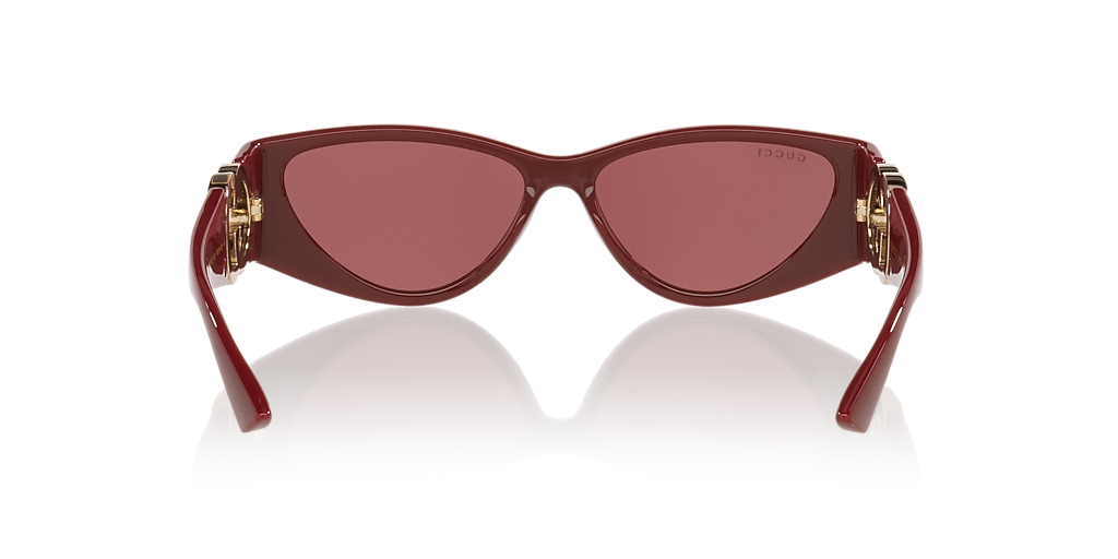GUCCI GG1824S Burgundy - Women Luxury Sunglasses, Red Lens