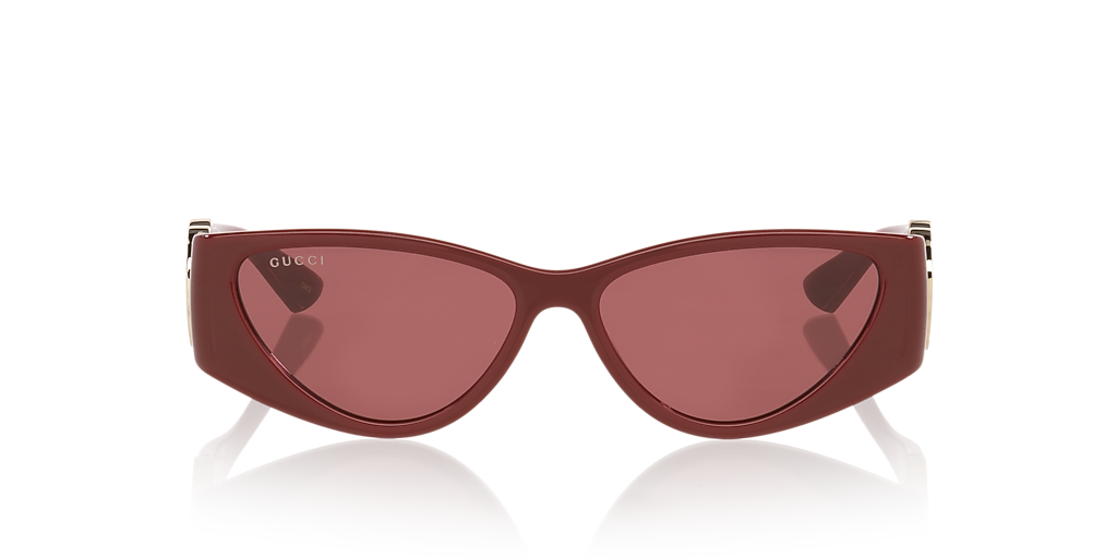 GUCCI GG1824S Burgundy - Women Luxury Sunglasses, Red Lens