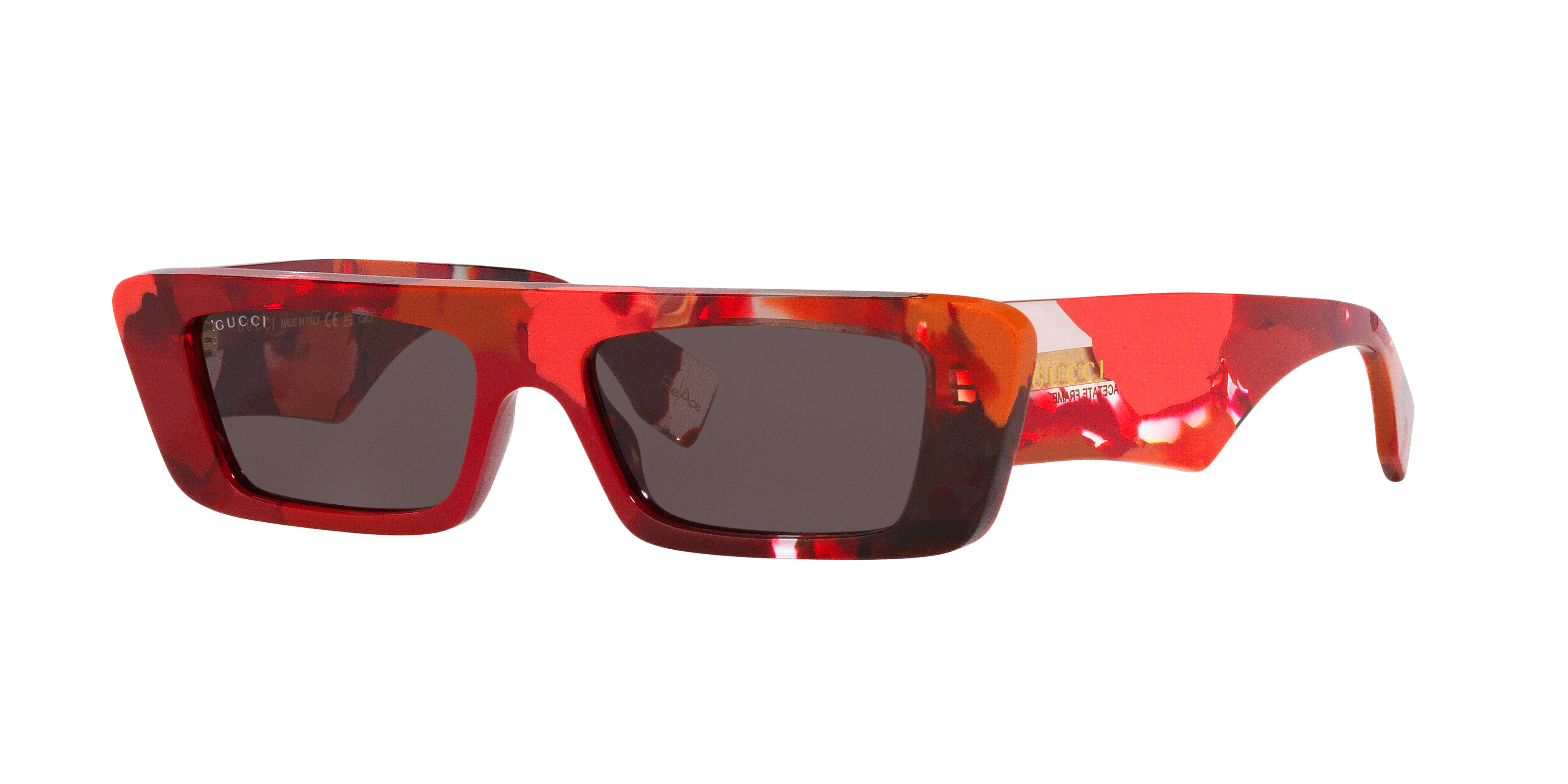 Gucci Man Sunglass GG1625S -  Frame color: Red, Lens color: Grey