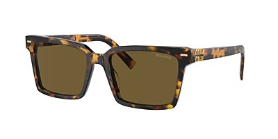 Miu Miu MU 13ZS 55 Dark Brown & Honey Havana Sunglasses | Sunglass  