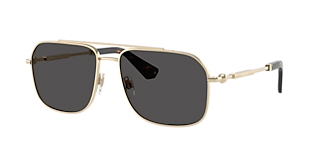 BURBERRY ３８七部丈 Burberry BE3147 XL (58 - 14) with Grey lenses and Gold frame