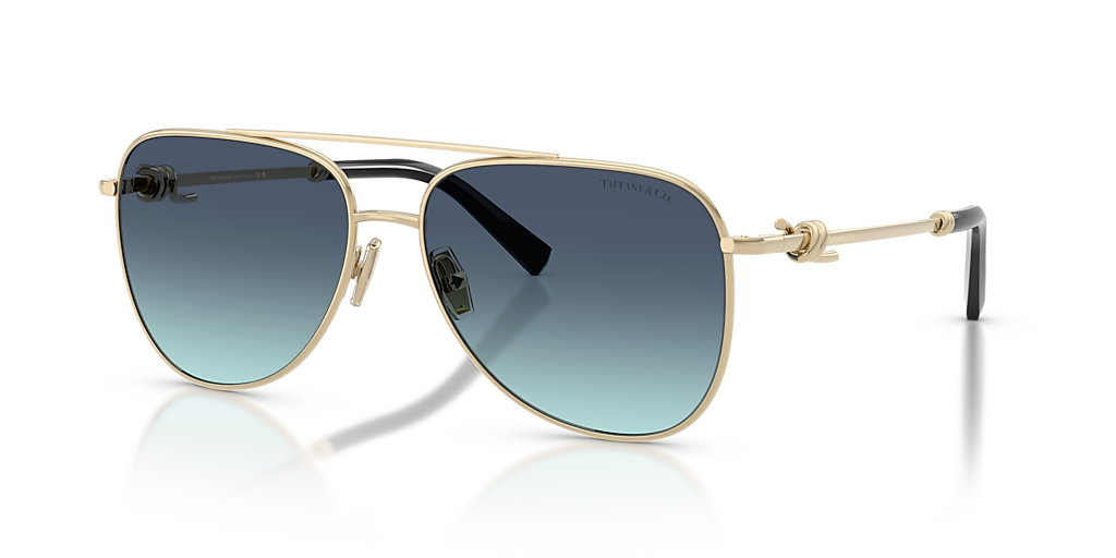 Tiffany & Co. TF3116 XL (59 - 15) with Blue lenses and Gold frame