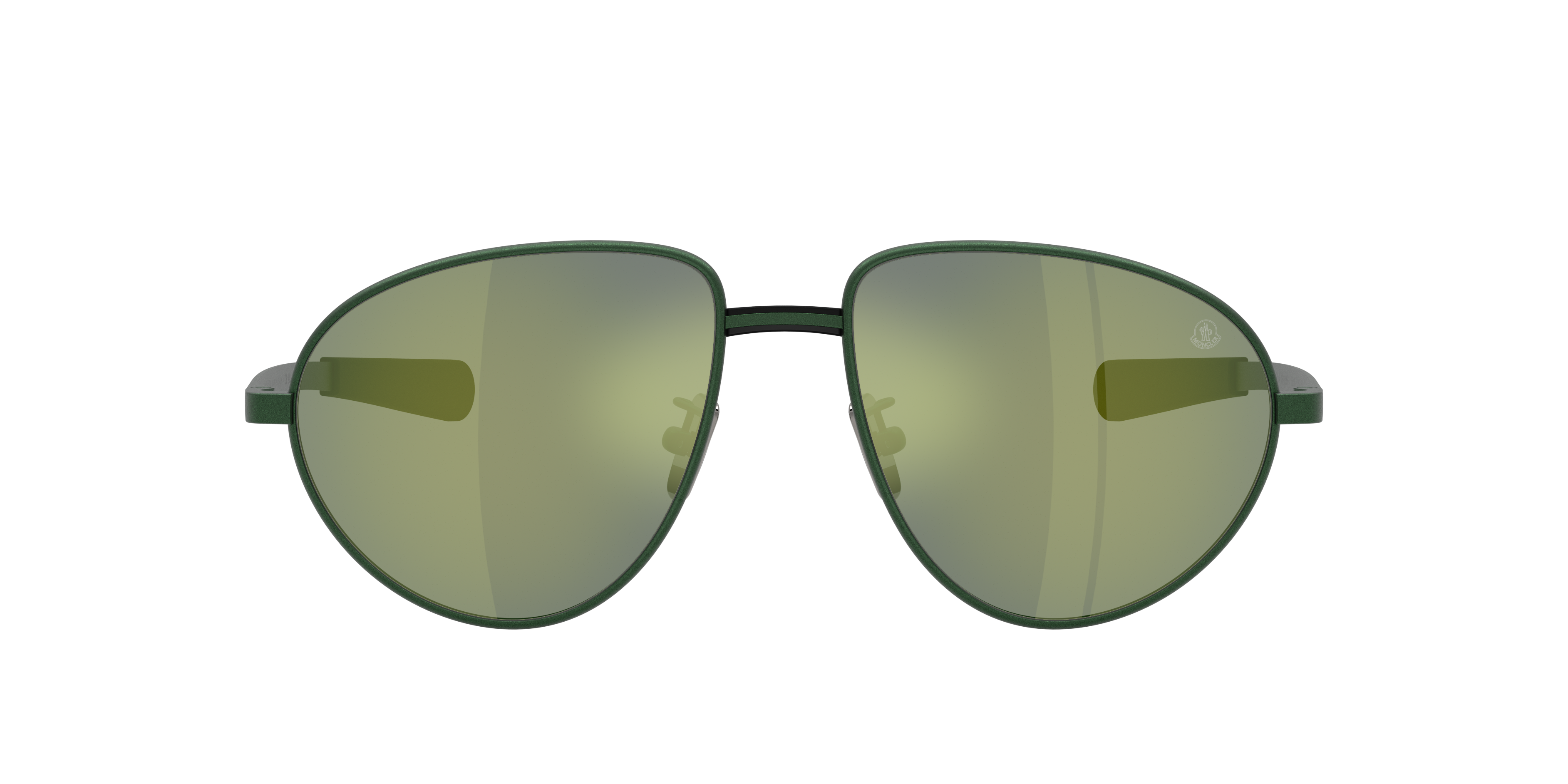Moncler Unisex Sunglasses Me4009 Vizla In Mirror Green