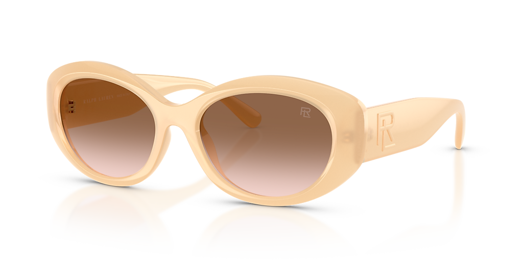 ★RECLOW★ RLOGO SUNGLASS BEIGE Ralph RA5328U L (56 - 17) with Brown lenses and Beige frame