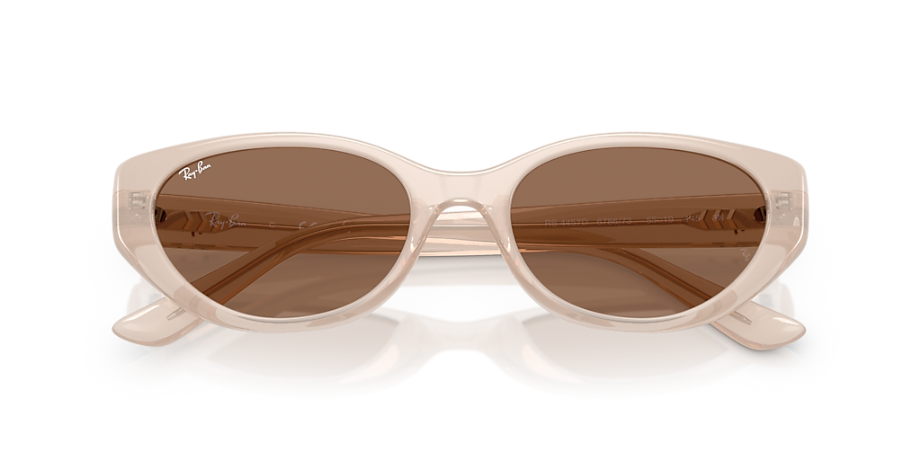 RAY-BAN RB4457D Bio-Based Opal Beige - Unisex Sunglasses, Dark Brown Lens