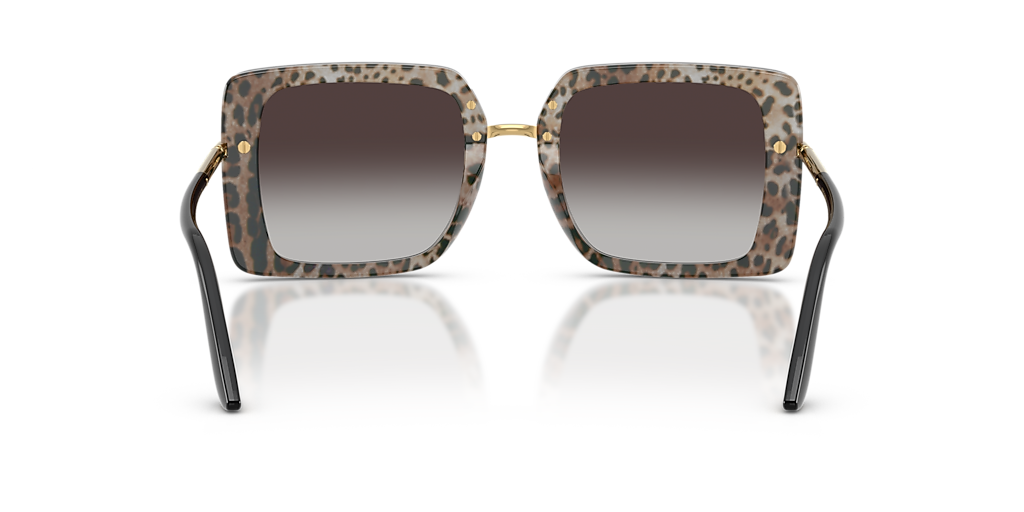 DOLCE&GABBANA DG4491 Top Black On Leo - Women Luxury Sunglasses, Grey Gradient Lens