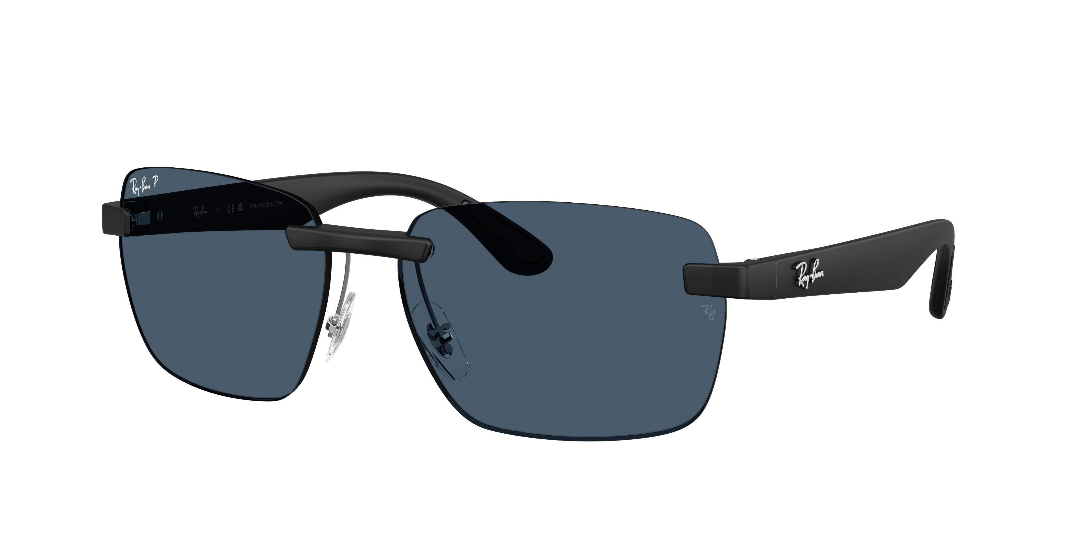 Ray-Ban Unisex Sunglass RB4470 Polarized Lenses -  Frame color: Sand Black, Lens color: Polarized Blue