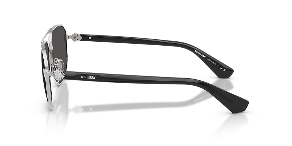 BURBERRY BE3166 Light Gold - Men Luxury Sunglasses, Petrol Green Mirror Silver Lens