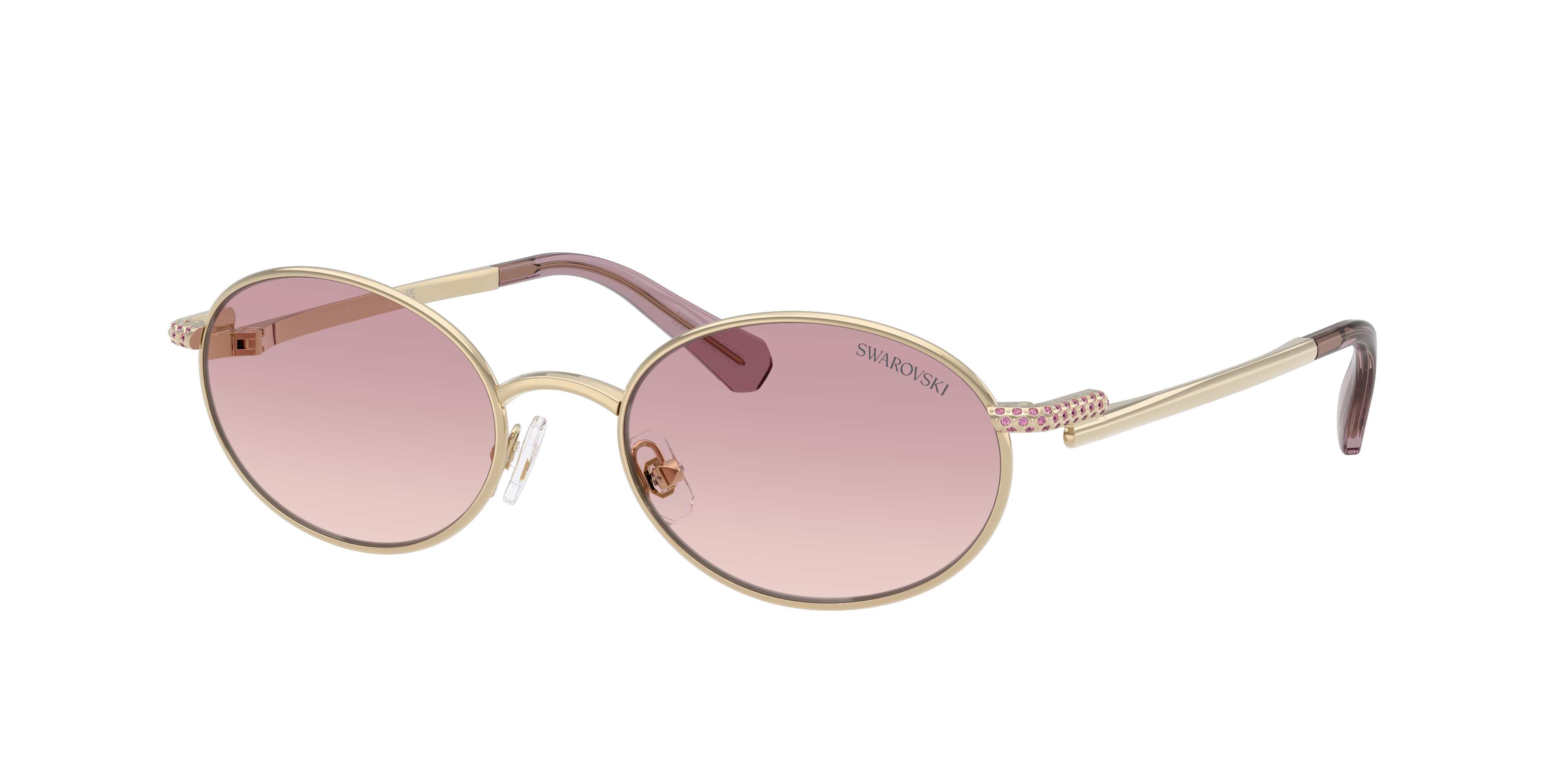 Swarovski Woman Sunglass SK7033 -  Frame color: Pale Gold, Lens color: Brown Gradient Violet