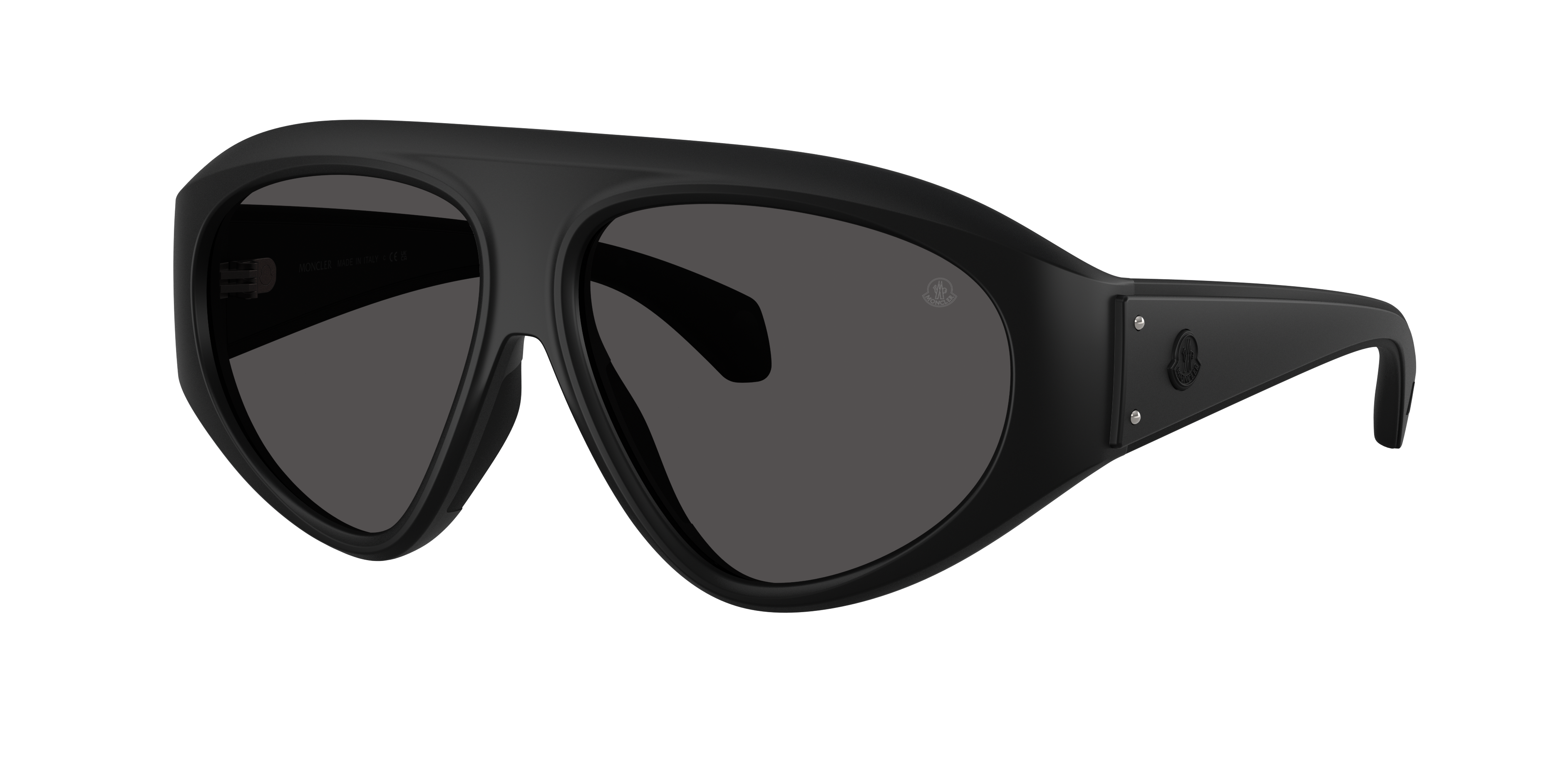 Moncler Unisex Sunglass ME8014U Zyra -  Frame color: Matte Black, Lens color: Dark Grey Solid