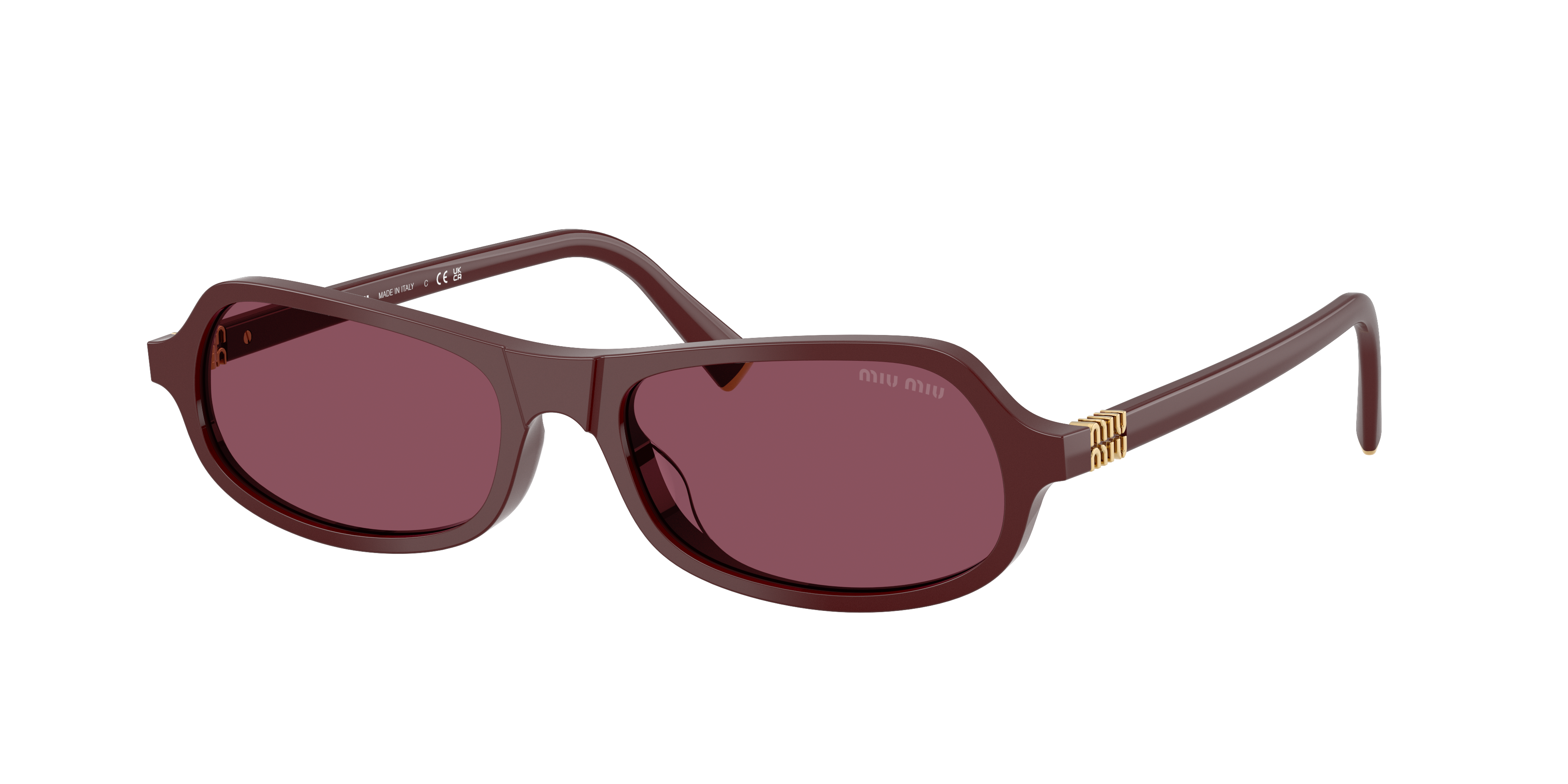 Miu Miu Woman Sunglass MU B10SU -  Frame color: Cherry, Lens color: Dark Violet