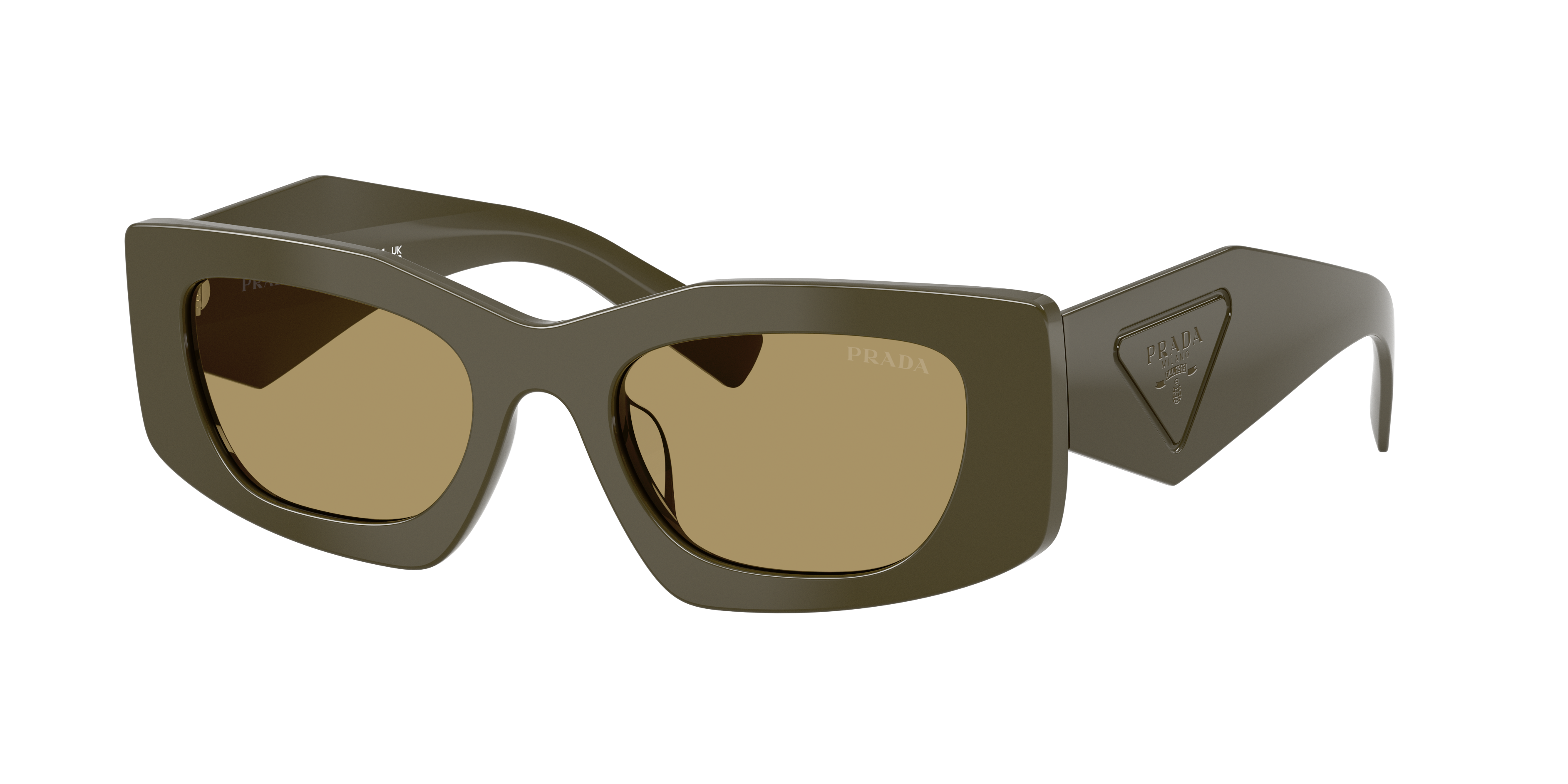 Prada Woman Sunglass PR D03SD -  Frame color: Laurel, Lens color: Green Olive