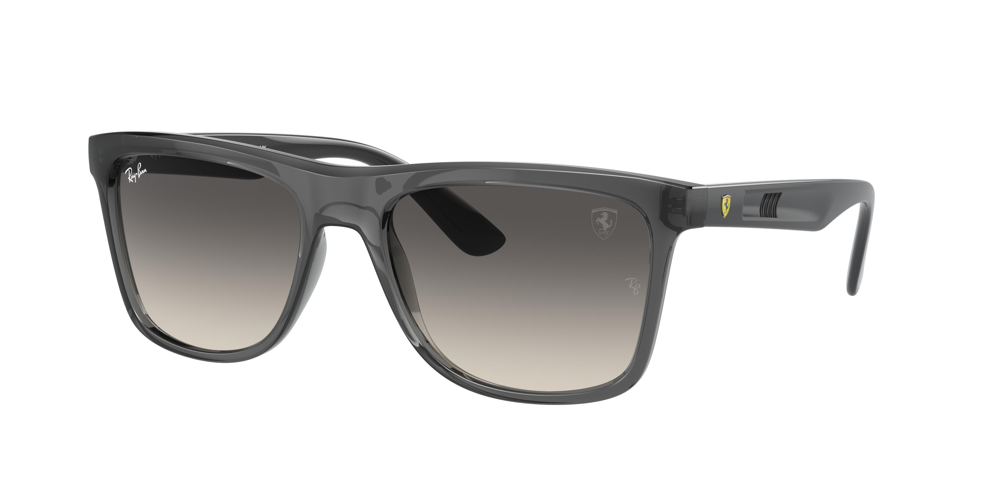 Ray-Ban Unisex Sunglass RB4413M Scuderia Ferrari Collection -  Frame color: Transparent Grey, Lens color: Grey