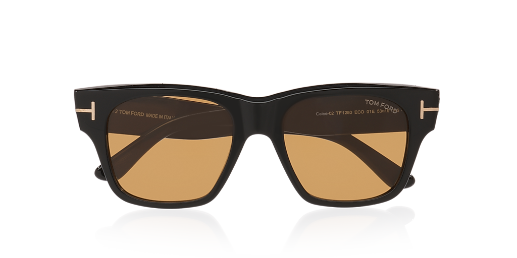 Tom Ford FT1280 XXL (53 - 19) with Yellow lenses and Black frame