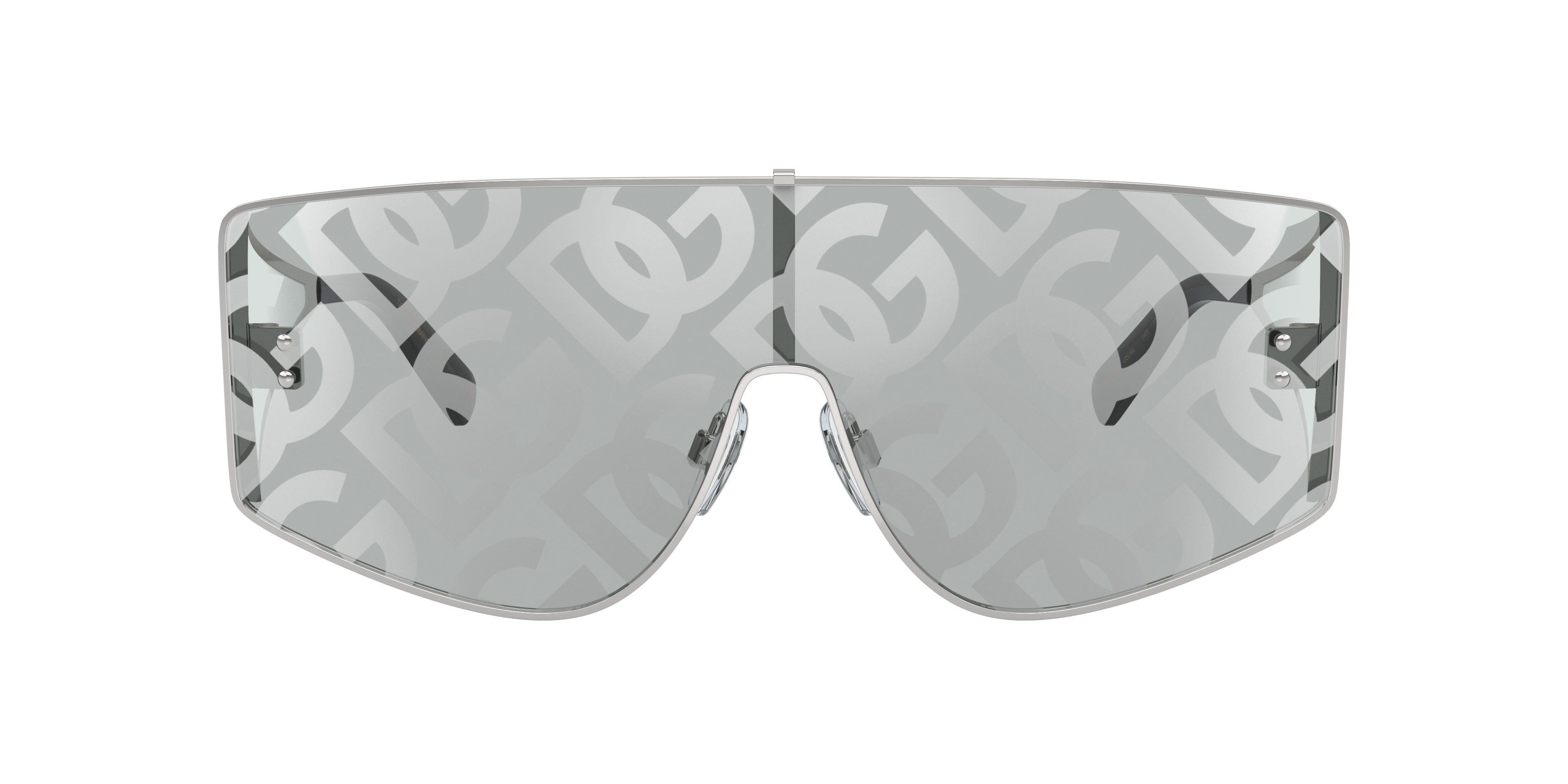 Dolce & Gabbana Sharped Mask-frame Sunglasses In Gray