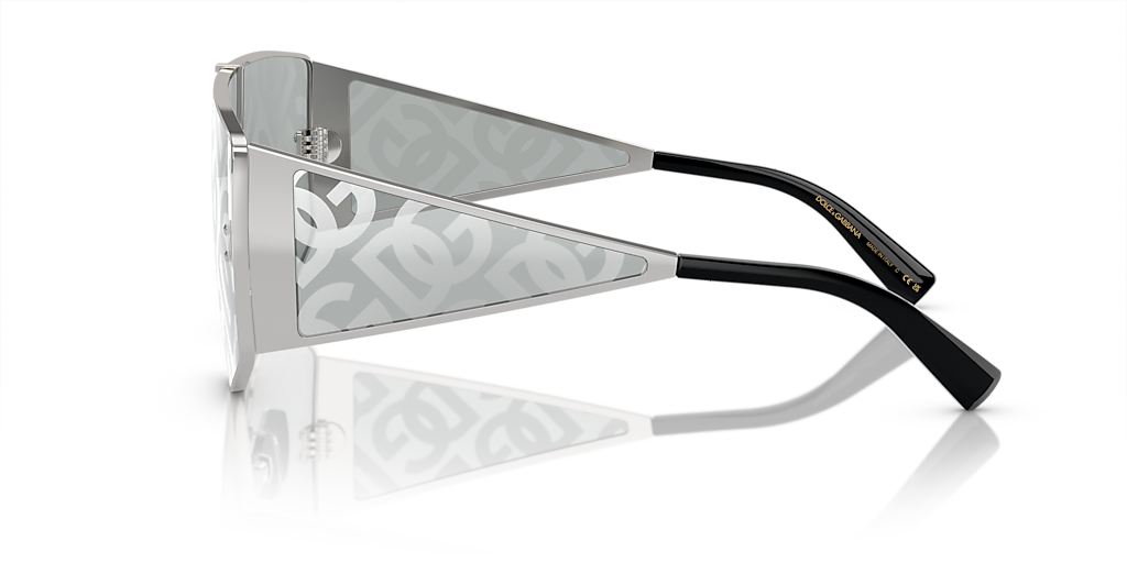 DOLCE&GABBANA DG2305 Silver - Men Luxury Sunglasses, Silver Lens