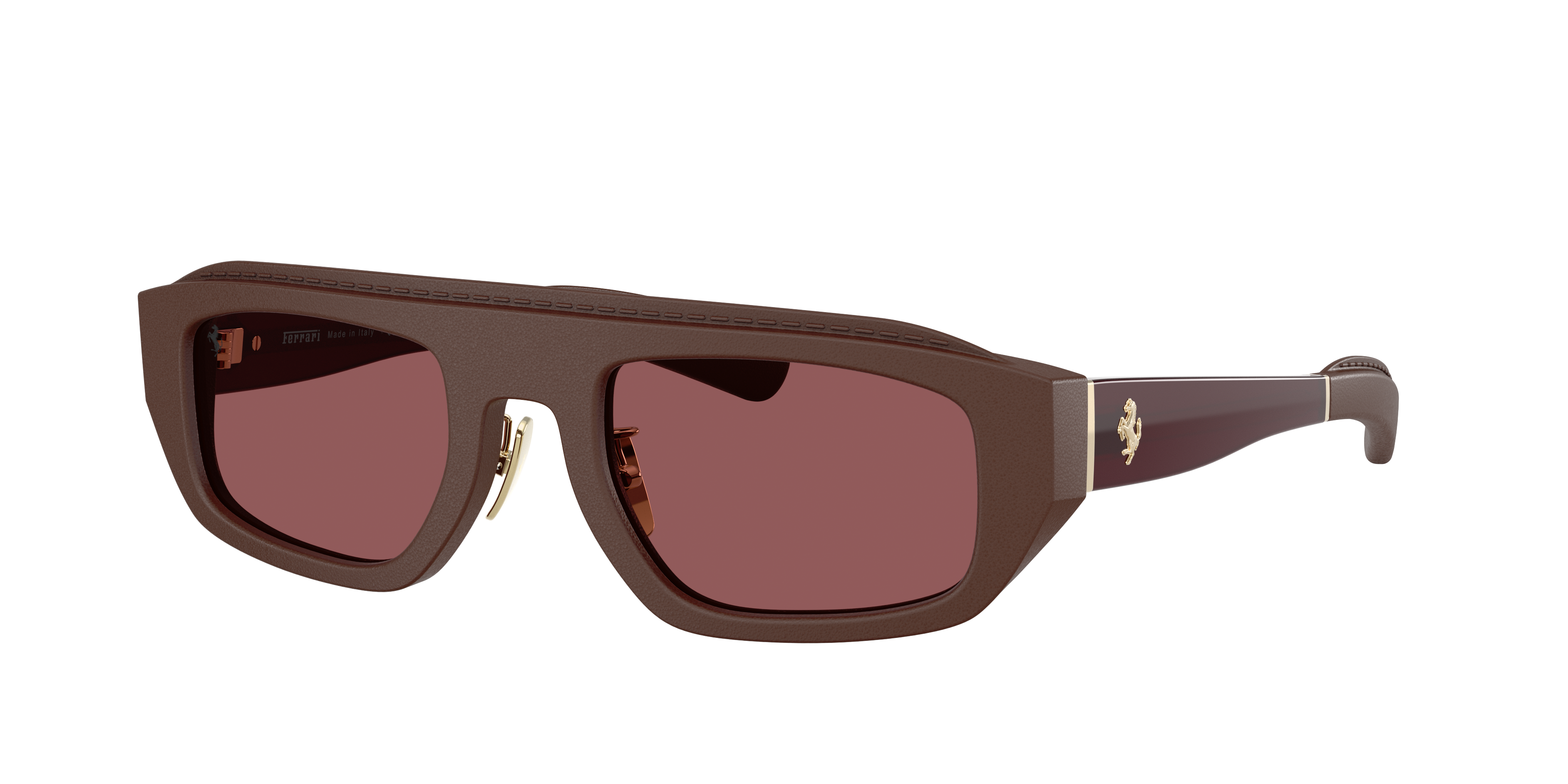 Ferrari Unisex Sunglass FH2010Q -  Frame color: Brown, Lens color: Bordeaux